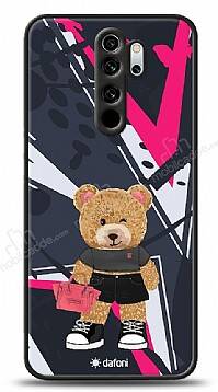 Dafoni Art Xiaomi Redmi Note 8 Pro Rock And Roll Teddy Bear Kılıf - 1