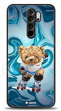 Dafoni Art Xiaomi Redmi Note 8 Pro Skating Teddy Bear Kılıf - 1