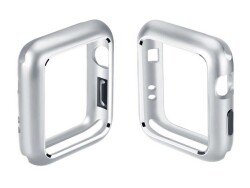 Dafoni Glass Guard Apple Watch Metal Kenarlı Silver Kılıf 38mm - 6