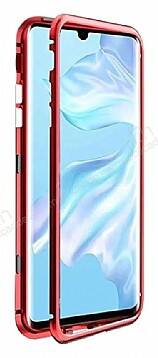 Dafoni Glass Guard Samsung Galaxy A10S Metal Kenarlı Cam Kırmızı Kılıf - 1