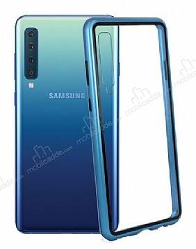 Dafoni Glass Guard Samsung Galaxy A50 Metal Kenarlı Cam Mavi Kılıf - 1