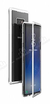 Dafoni Glass Guard Samsung Galaxy Note 9 Metal Kenarlı Cam Silver Kılıf - 1