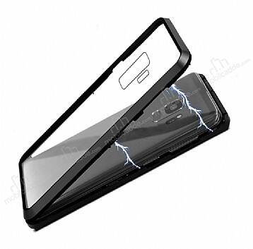 Dafoni Glass Guard Samsung Galaxy S9 Metal Kenarlı Cam Siyah Kılıf - 1