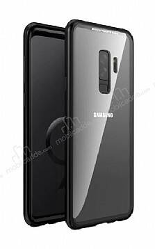 Dafoni Glass Guard Samsung Galaxy S9 Plus Metal Kenarlı Cam Siyah Kılıf - 1