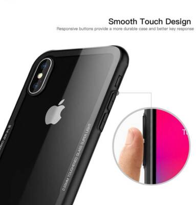 Dafoni Glass Shield iPhone 7 Plus / 8 Plus Beyaz Silikon Kenarlı Cam Kılıf - 5