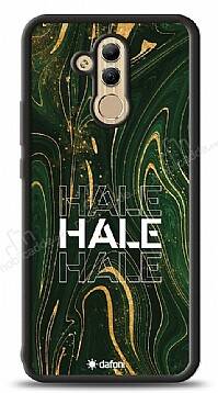 Dafoni Glossy Huawei Mate 20 Lite Kişiye Özel Simli Yeşil Mermer Kılıf - 1