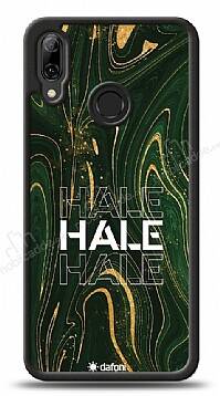 Dafoni Glossy Huawei P Smart 2019 Kişiye Özel Simli Yeşil Mermer Kılıf - 1