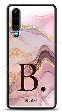 Dafoni Glossy Huawei P30 Kişiye Özel Harf Purple Effect Kılıf - 1