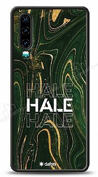 Dafoni Glossy Huawei P30 Kişiye Özel Simli Yeşil Mermer Kılıf - 1