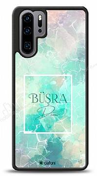 Dafoni Glossy Huawei P30 Pro Kişiye Özel Simli Renkli Mermer Kılıf - 1