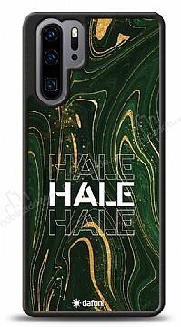 Dafoni Glossy Huawei P30 Pro Kişiye Özel Simli Yeşil Mermer Kılıf - 1