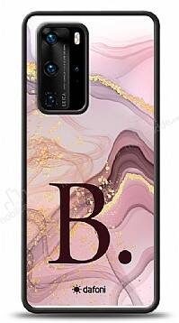 Dafoni Glossy Huawei P40 Kişiye Özel Harf Purple Effect Kılıf - 1