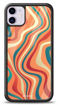 Dafoni Glossy iPhone 11 Colorful Waves Kılıf - 1