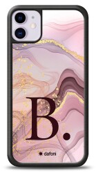 Dafoni Glossy iPhone 11 Kişiye Özel Harf Purple Effect Kılıf - 1