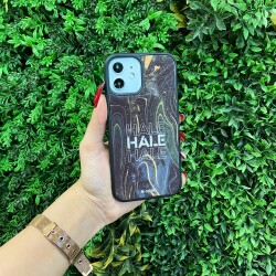 Dafoni Glossy iPhone 11 Kişiye Özel Simli Yeşil Mermer Kılıf - 3