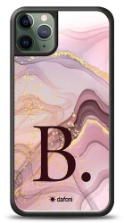 Dafoni Glossy iPhone 11 Pro Kişiye Özel Harf Purple Effect Kılıf - 1