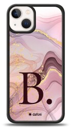 Dafoni Glossy iPhone 13 Mini Kişiye Özel Harf Purple Effect Kılıf - 1