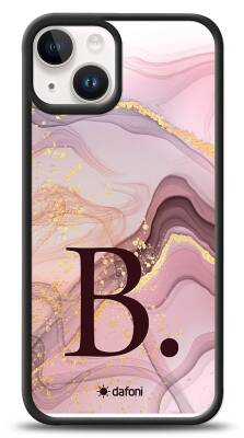 Dafoni Glossy iPhone 15 Kişiye Özel Harf Purple Effect Kılıf - 1