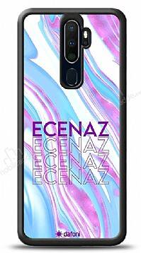 Dafoni Glossy Oppo A9 2020 Kişiye Özel Simli Rainbow Mermer Kılıf - 1