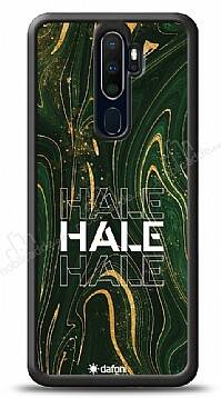 Dafoni Glossy Oppo A9 2020 Kişiye Özel Simli Yeşil Mermer Kılıf - 1