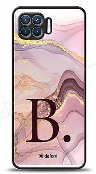 Dafoni Glossy Oppo Reno4 Lite Kişiye Özel Harf Purple Effect Kılıf - 1