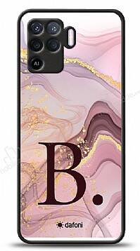 Dafoni Glossy Oppo Reno5 Lite Kişiye Özel Harf Purple Effect Kılıf - 1