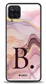 Dafoni Glossy Samsung Galaxy A12 Kişiye Özel Harf Purple Effect Kılıf - 1