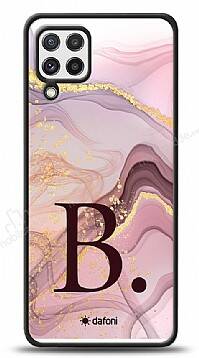 Dafoni Glossy Samsung Galaxy A22 4G Kişiye Özel Harf Purple Effect Kılıf - 1