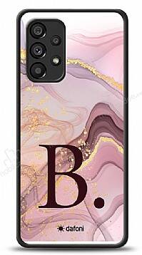 Dafoni Glossy Samsung Galaxy A53 5G Kişiye Özel Harf Purple Effect Kılıf - 1