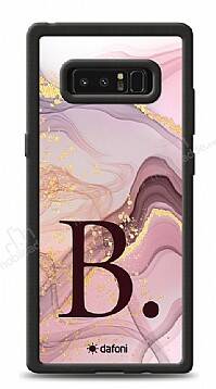 Dafoni Glossy Samsung Galaxy Note 8 Kişiye Özel Harf Purple Effect Kılıf - 1