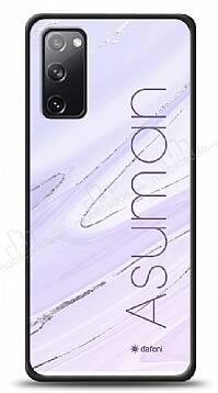 Dafoni Glossy Samsung Galaxy S20 FE Kişiye Özel İsimli Simli Mor Mermer Kılıf - 1