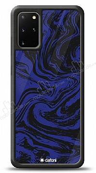 Dafoni Glossy Samsung Galaxy S20 Plus Navy Blue Marble Kılıf - 1