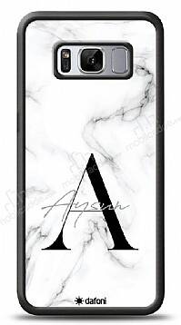 Dafoni Glossy Samsung Galaxy S8 Kişiye Özel Harf İsimli White Marble Kılıf - 1