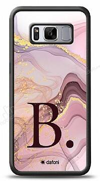 Dafoni Glossy Samsung Galaxy S8 Kişiye Özel Harf Purple Effect Kılıf - 1