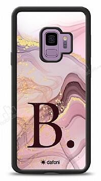 Dafoni Glossy Samsung Galaxy S9 Kişiye Özel Harf Purple Effect Kılıf - 1