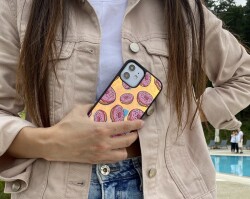 Dafoni Hologram iPhone 14 Pro Pembe Donut Kılıf - 2