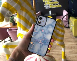 Dafoni Hologram iPhone 15 Beyaz Mermer Desenli Kılıf - 4