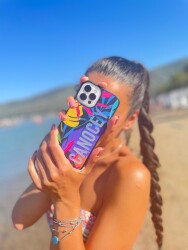 Dafoni Hologram iPhone XR Kişiye Özel Çiçek Desenli Kılıf - 7