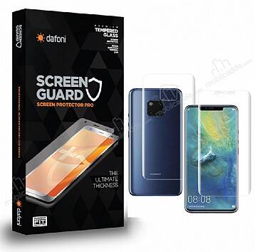 Dafoni Huawei Mate 20 Pro Curve Darbe Emici Şeffaf Ön+Arka Ekran Koruyucu Film - 1