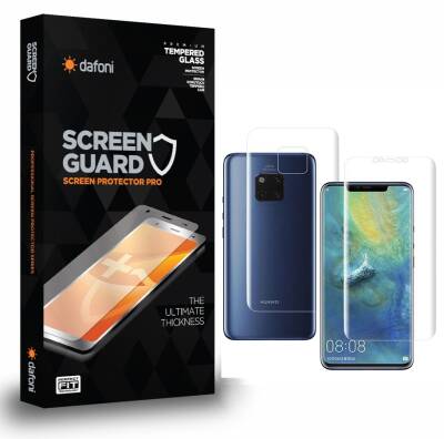 Dafoni Huawei Mate 20 Pro Curve Darbe Emici Şeffaf Ön+Arka Ekran Koruyucu Film - 1