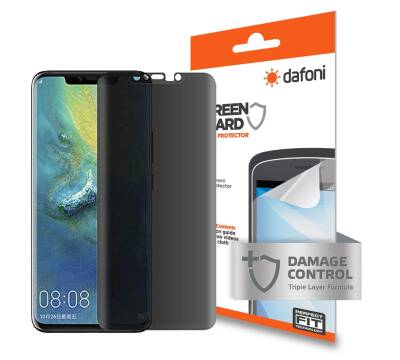 Dafoni Huawei Mate 20 Pro Privacy Curve Darbe Emici Ekran Koruyucu Film - 1