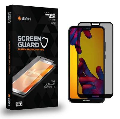 Dafoni Huawei P20 Lite Privacy Tempered Glass Premium Cam Ekran Koruyucu - 1