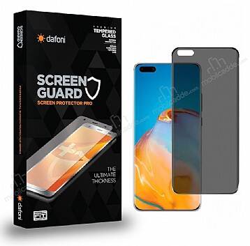 Dafoni Huawei P40 Full Privacy Tempered Glass Premium Cam Ekran Koruyucu - 1