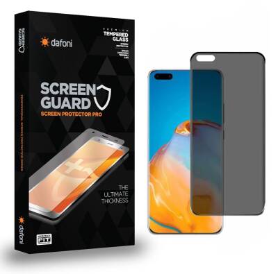 Dafoni Huawei P40 Full Privacy Tempered Glass Premium Cam Ekran Koruyucu - 1