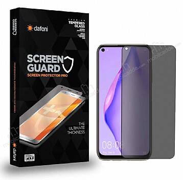 Dafoni Huawei P40 lite E Full Privacy Tempered Glass Premium Cam Ekran Koruyucu - 1