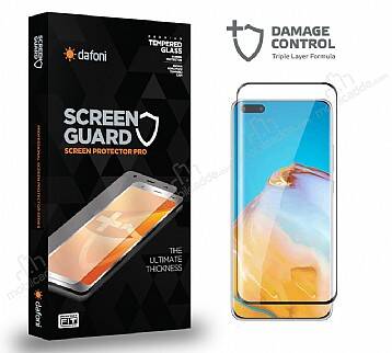 Dafoni Huawei P40 Pro Curve Darbe Emici Siyah Ekran Koruyucu Film - 1