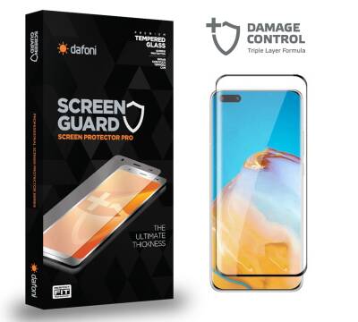 Dafoni Huawei P40 Pro Curve Darbe Emici Siyah Ekran Koruyucu Film - 1