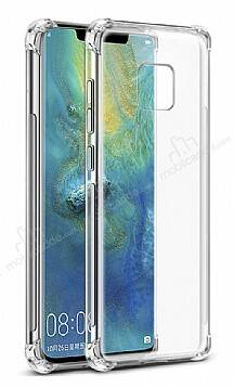 Dafoni Hummer Huawei Mate 20 Pro Ultra Koruma Silikon Kenarlı Şeffaf Kılıf - 1