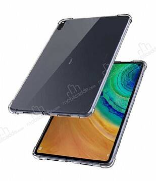 Dafoni Hummer Huawei MatePad 10.4 Ultra Koruma Silikon Kenarlı Şeffaf Kılıf - 1