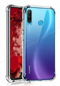 Dafoni Hummer Huawei P40 Lite E Ultra Koruma Silikon Kenarlı Şeffaf Kılıf - 1